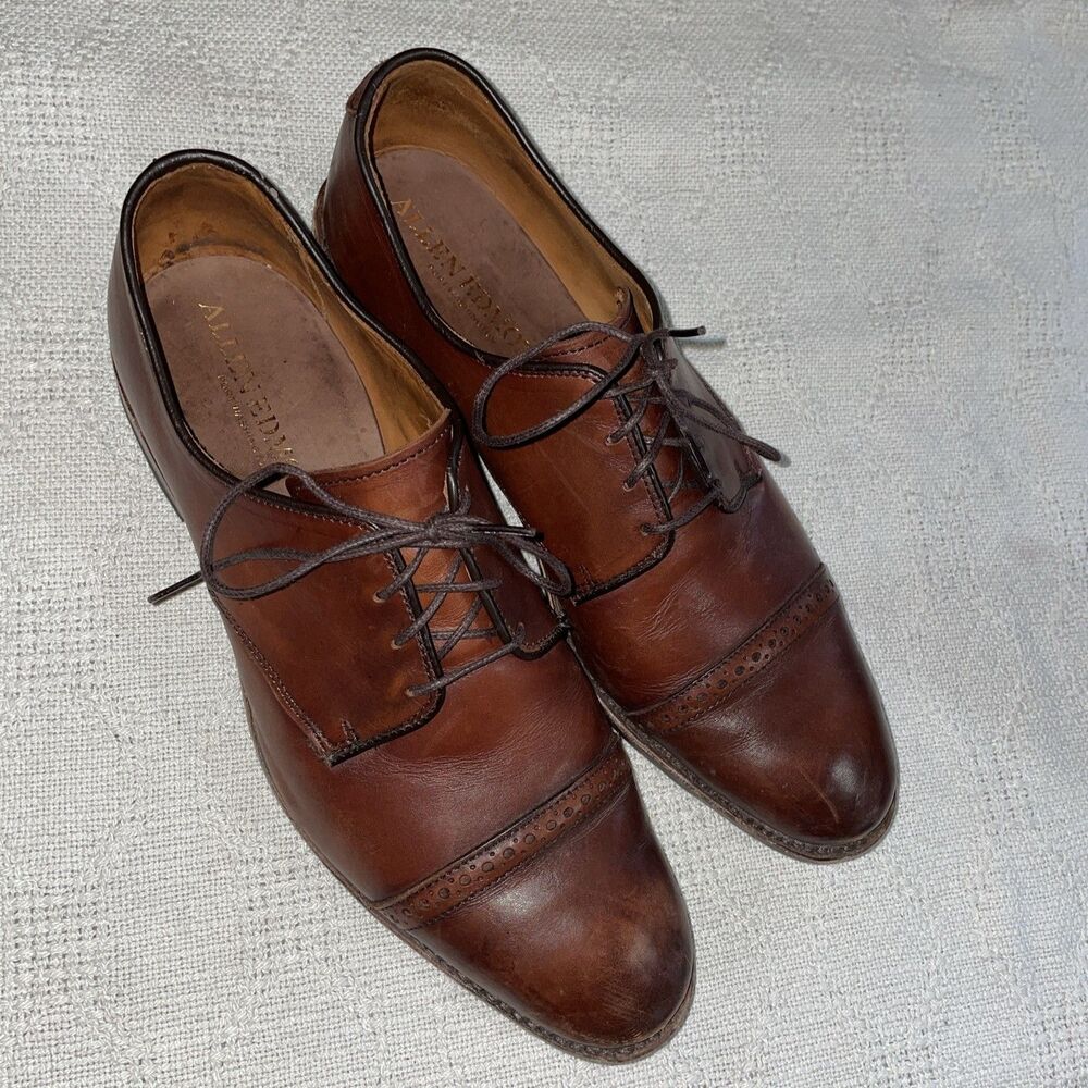 Allen Edmonds Port Washington Men’s Dress Shoes Size 10 D Brown Leather Business